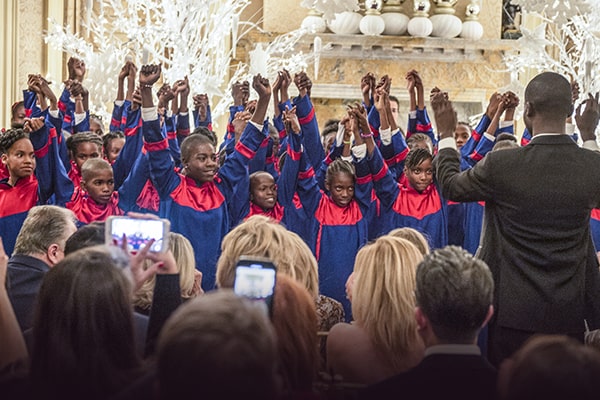 The Voices of Haiti Choir in Madison Square Garden in New York